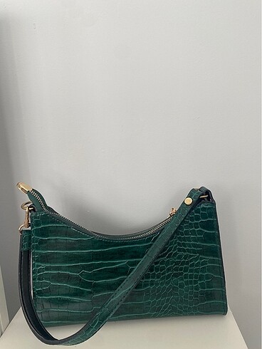 Yeşil vintage gold tokalı çanta - Görsel 3