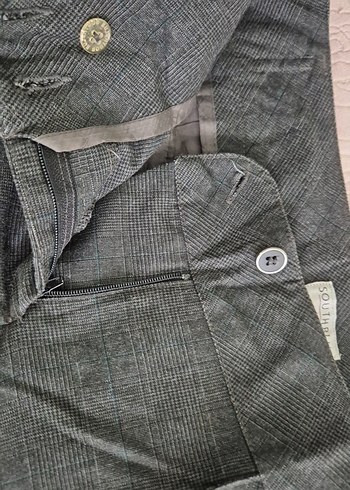 38 Beden gri Renk Gri Kadın Kumaş Pantolon - Normal Boy