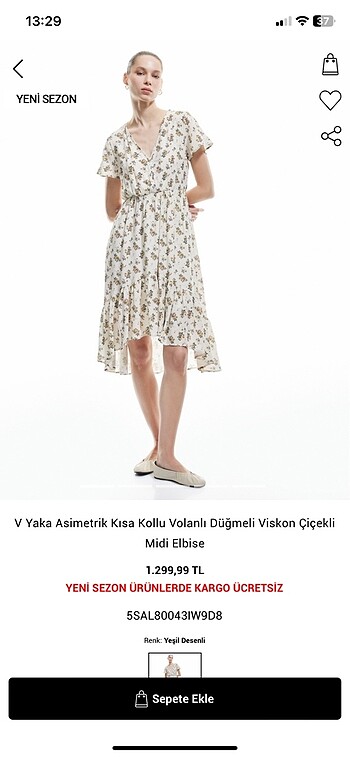 Koton çiçekli elbise