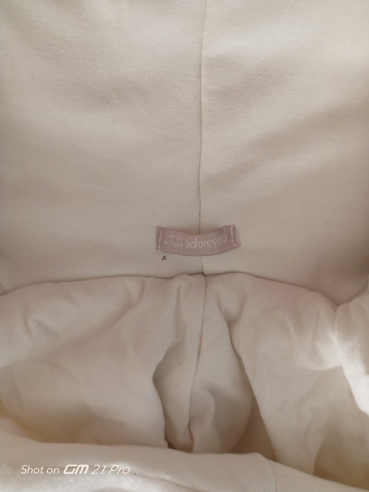 Beyaz Kapüşonlu Bebek Tulum - Görsel 5