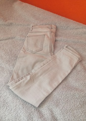 9 Yaş Beden Bej Erkek Çocuk Denim Pantolon