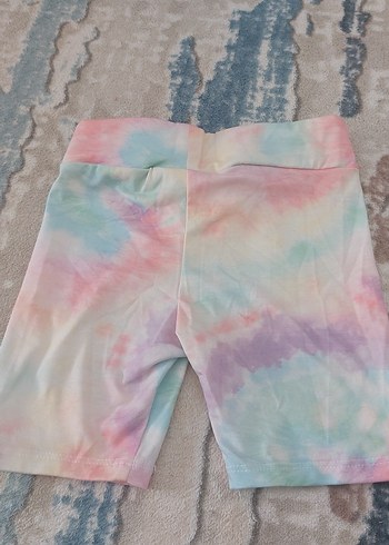 Kız Çocuk Bağlama Desenli Pastel Renkli Şort - Görsel 3