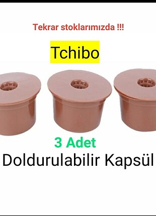 3 adet Tchibo Doldurulabilir Kapsül