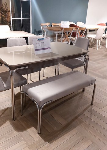 Gri Modern Yemek Masası - Görsel 2