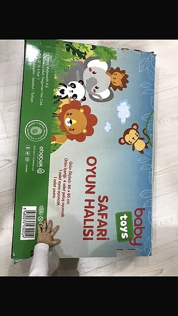  Beden Renk Safari Bebek Oyun Halısı