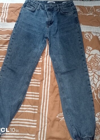Mavi kot pantalon 