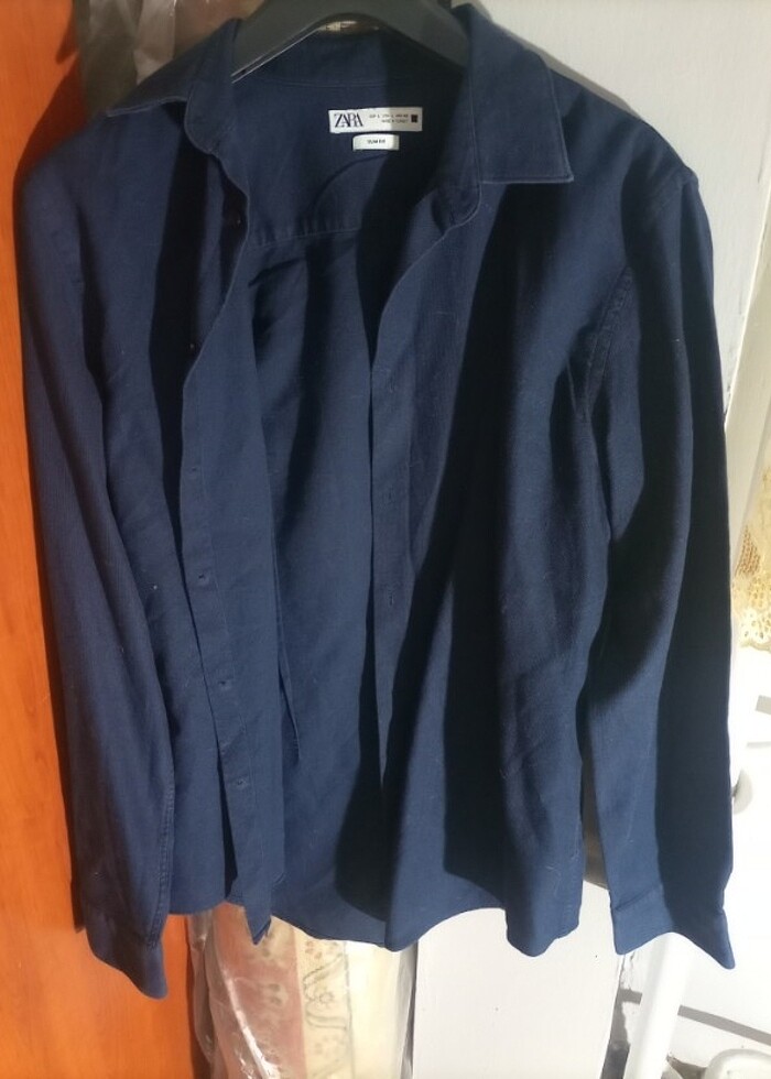Zara slim fit lacivet L beden gömlek  - Görsel 2