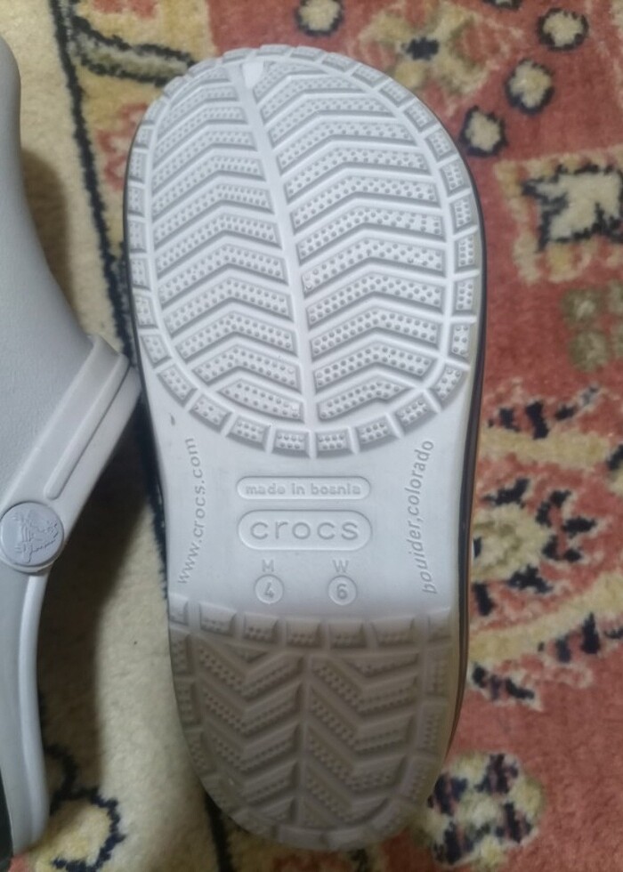 Çakma Crocs gri terlik  - Görsel 2