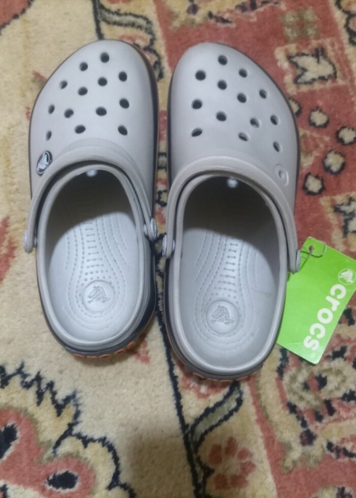 Çakma Crocs gri terlik  - Görsel 3