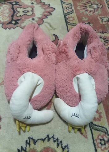 40 Beden pembe Renk Unicorn pofuduk peluş ev terliği
