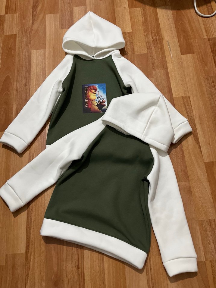 Kapüşonlu, uzun kollu, baskılı şardonlu çocuk sweatshirt - Görsel 2