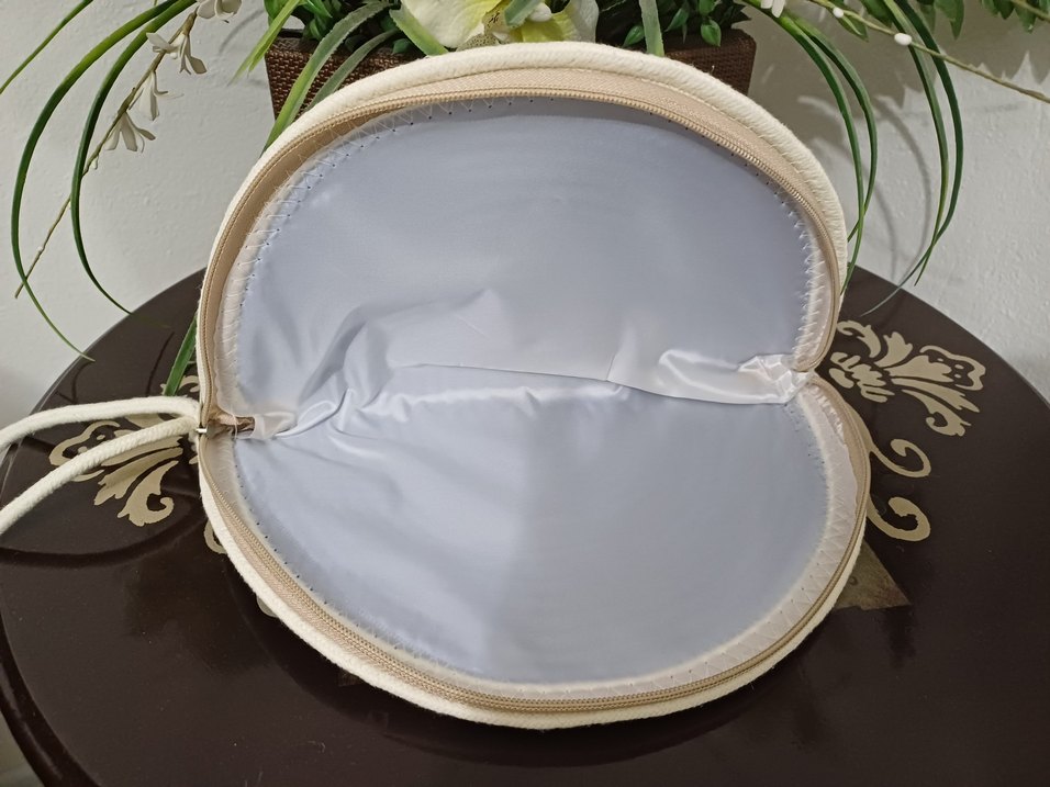 Mavi Nakışlı Kadın Portföy Çanta - Görsel 4