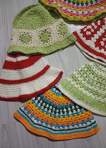 Renkli Bohem Örgü Kadın Şapkaları - Görsel 3