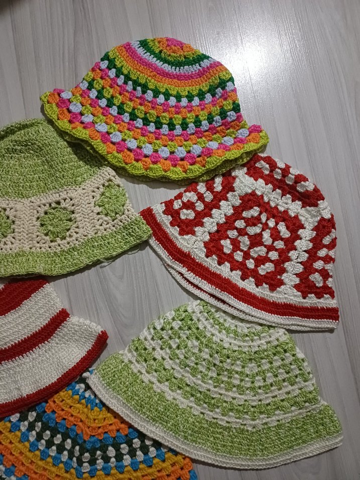 Renkli Bohem Örgü Kadın Şapkaları - Görsel 2