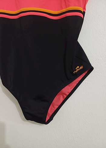 Decathlon Pembe Siyah Strappy Kadın Mayo