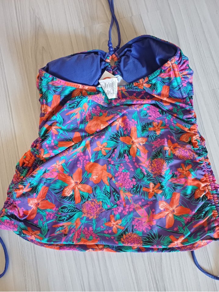 Çiçek Desenli Askılı Bohem Mayo - Görsel 3