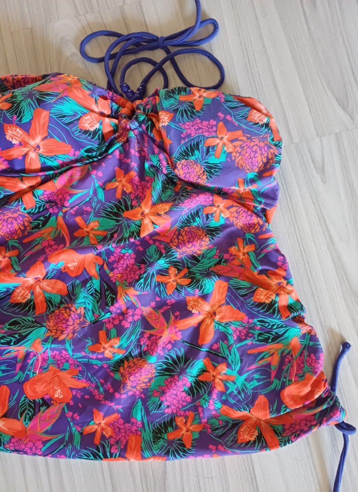 Çiçek Desenli Askılı Bohem Mayo - Görsel 2