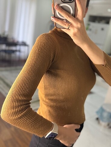 Boğazlı triko bluz