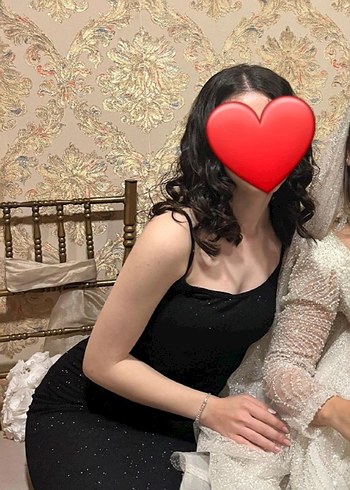 Siyah Pul Payetli Uzun Straplez Elbise - Görsel 2