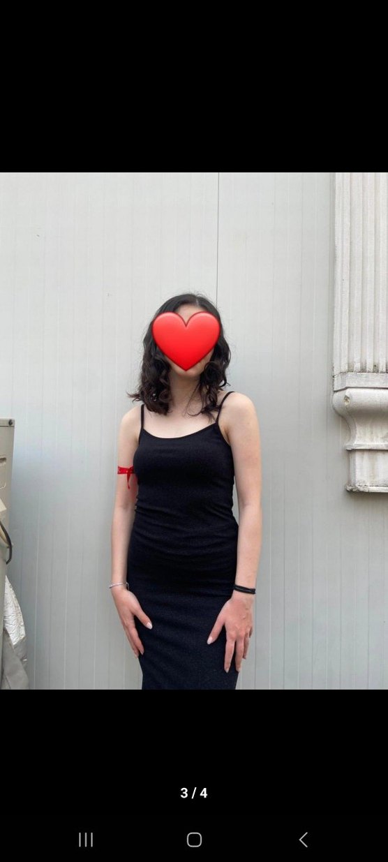 Siyah Pul Payetli Uzun Straplez Elbise - Görsel 3