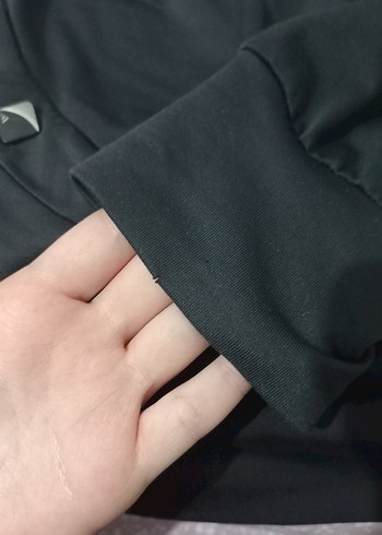 Siyah Kapüşonlu Fermuarlı Spor Ceket - Görsel 4