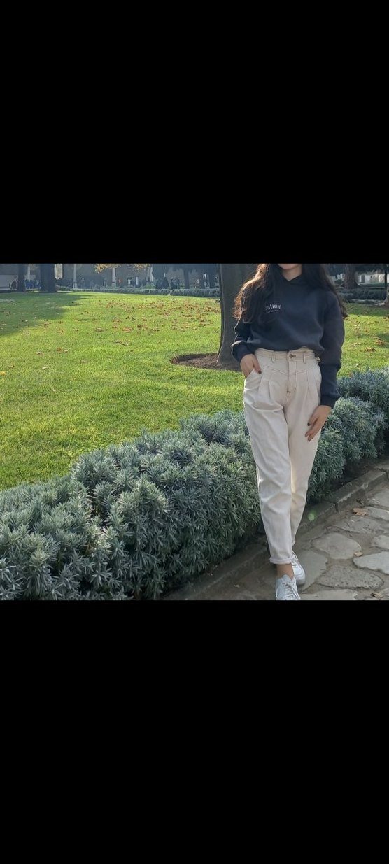 Gri Yüksek Bel pantolon - Görsel 2