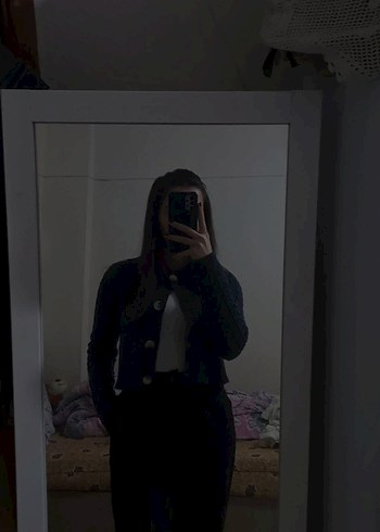 crop triko hırka - Görsel 2