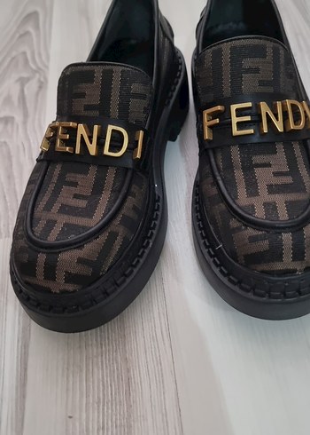 38,5 Beden kahverengi Renk kadin fendi loafer
