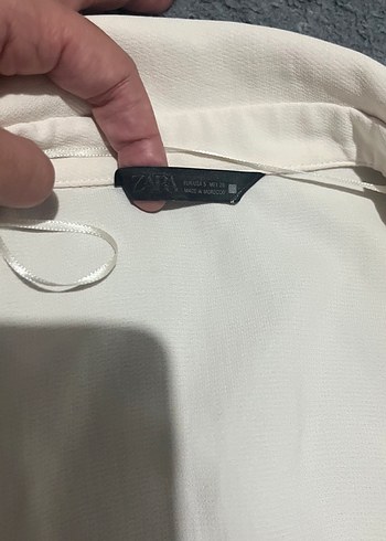 Bej Kemerli Beyaz Kadın Keten Midi Gömlek - Görsel 5