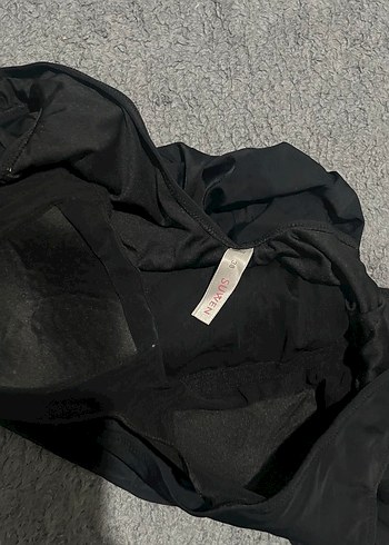 Siyah Drapeli Strappy Midi Mayo - Görsel 3