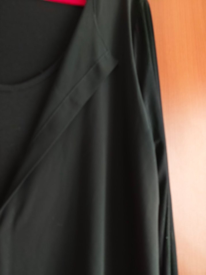 Siyah, Salaş,Midi Boy bluz(üzerinde şifon parça detay) - Görsel 3