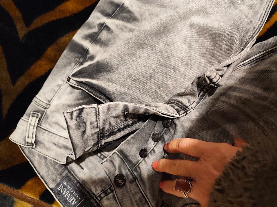 Gri Erkek Denim Bol Kesim Kot Pantolon - Görsel 5