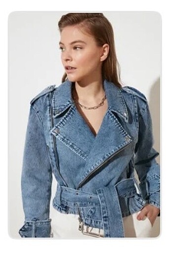 Trendyol & Milla Trendyol mavi denim ceket
