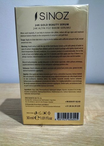 SiNOZ 24K Altın Anti-Aging Serum 30ml - Görsel 3