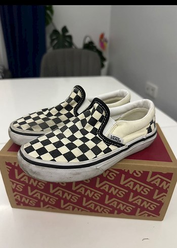 Vans Erkek Çocuk Beyaz Damalı Vans Sneakers