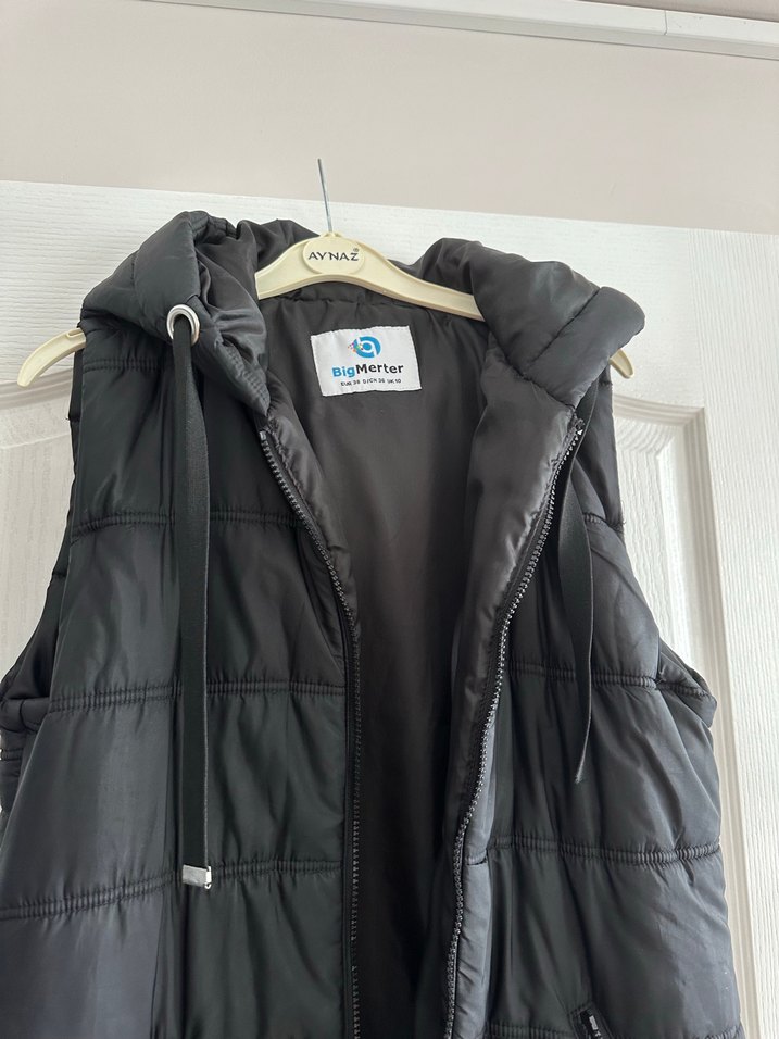 Fermuarlı Siyah Kadın Yelek - Görsel 2