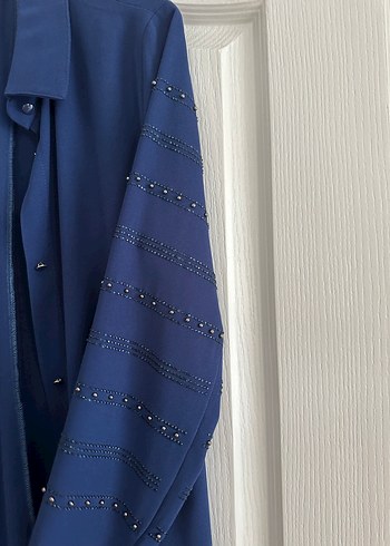 Düğmeli Lacivert Uzun Tunik - Görsel 2