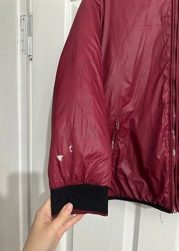 Siyah Fermuarlı çift taraflı erkek Mont - Görsel 4