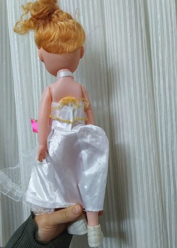 Pembe Saçlı Beyaz Elbiseli Bebek - Görsel 2