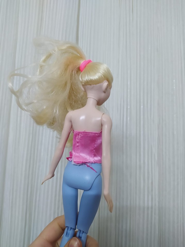 Pembe Üst ve Mavi Taytlı Bebek - Görsel 3