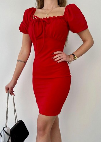 madonna kırmızı elbise - Görsel 4