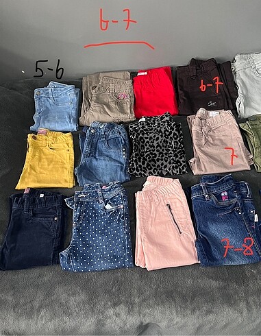 7 Yaş Beden gri Renk koton kadife pantolon