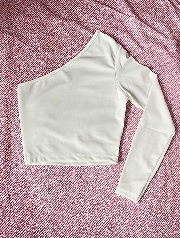 s Beden tek kol crop top