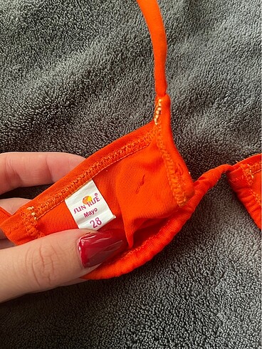 24-36 Ay Beden turuncu Renk sun rue bikini üstü