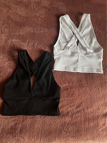sırtı çapraz crop top