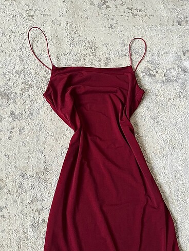 s Beden bordo Renk bershka muadili mini elbise