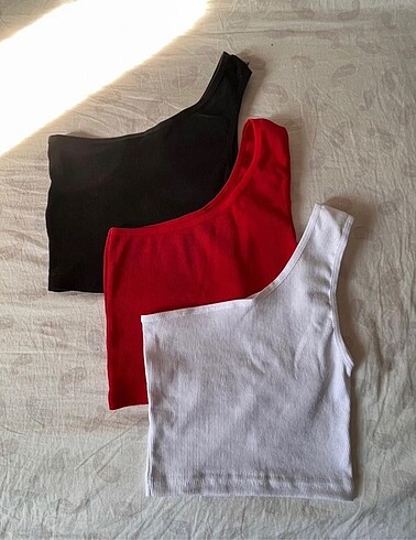 tek omuz crop top