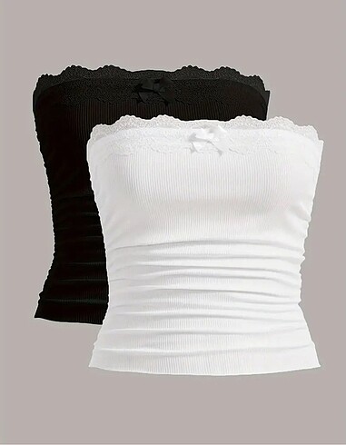 dantel detay crop top