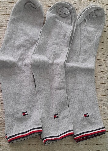 TOMMY HILFIGER 6'LI TENİS BOY GRİ ERKEK ÇORAP