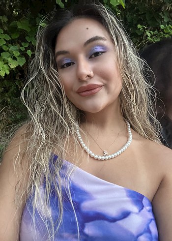Mor Midi Elbise